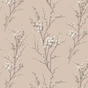 Pussy Willow Natural Fabric by Laura Ashley
